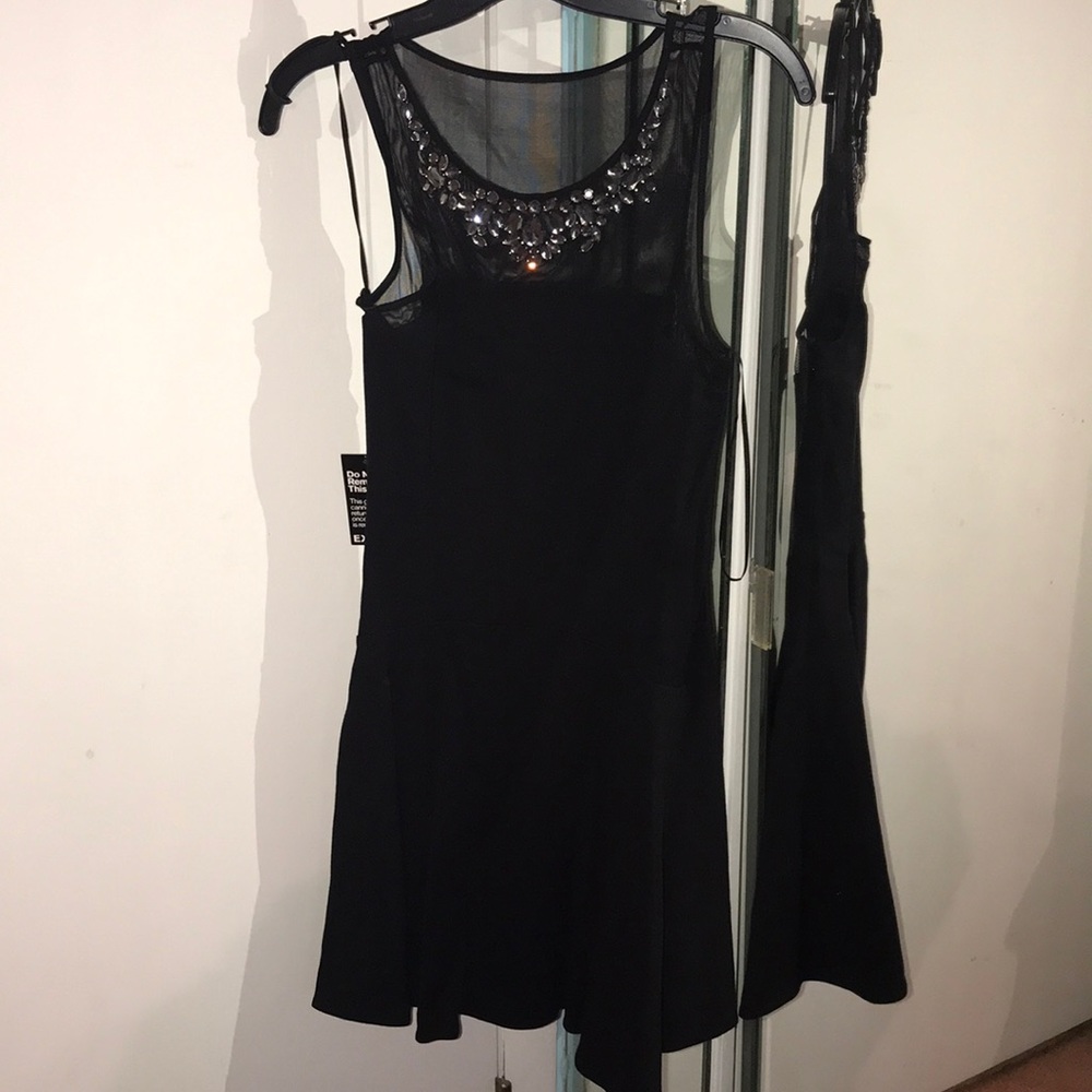 EXPRESS NWT black cocktail dress with gems